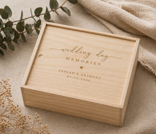 Engraved Wooden Keepsake Box