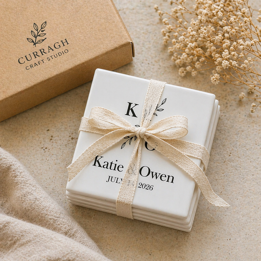 Personalised Wedding Coaster Set (Set of 4)
