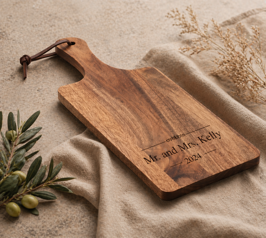 Personalised Mini Wedding Board – Engraved Mr & Mrs Keepsake