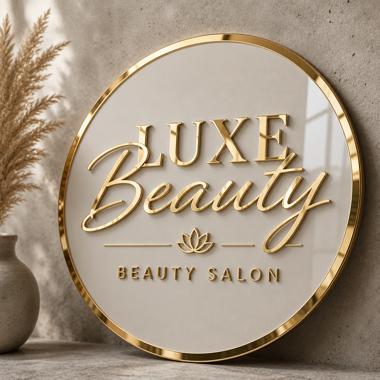 Luxury Personalised Acrylic Business Sign | 3D Raised Lettering | Salon, Barber & Studio