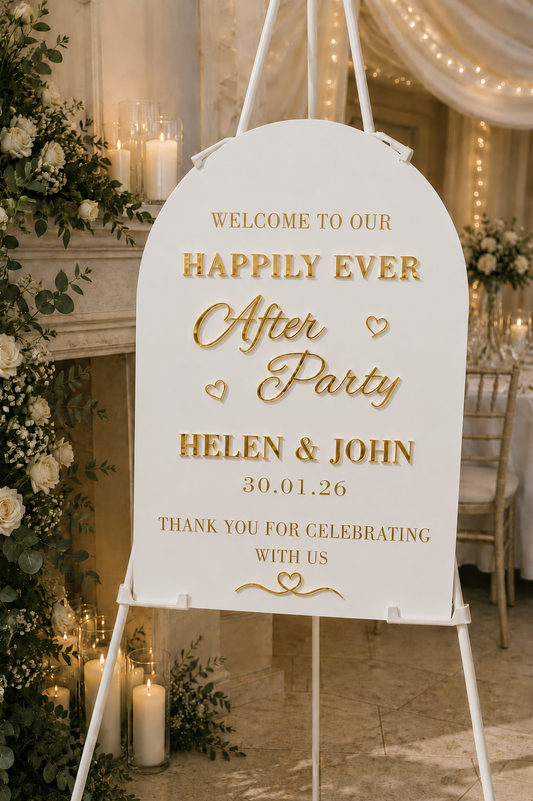 Personalised Happily Ever After Party Sign | Wedding After Party Sign