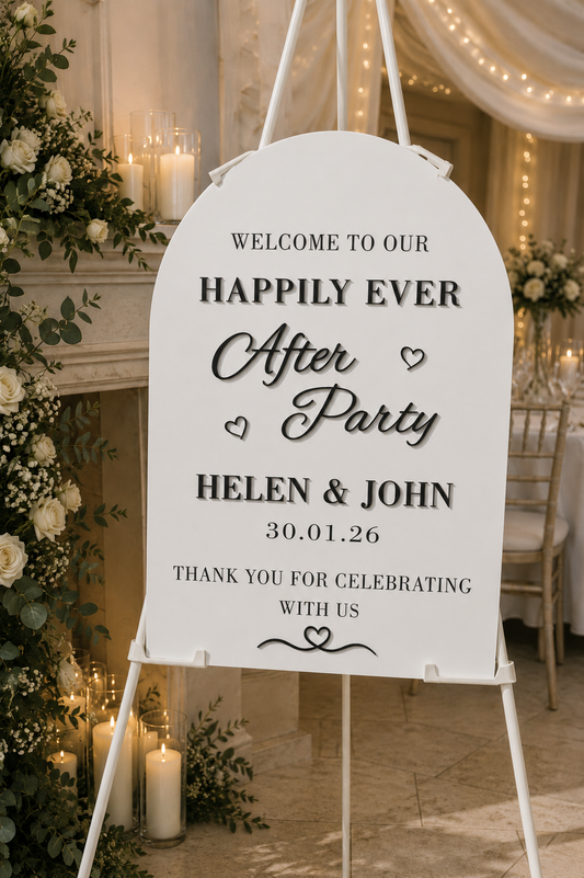 Personalised Happily Ever After Party Sign | Wedding After Party Sign