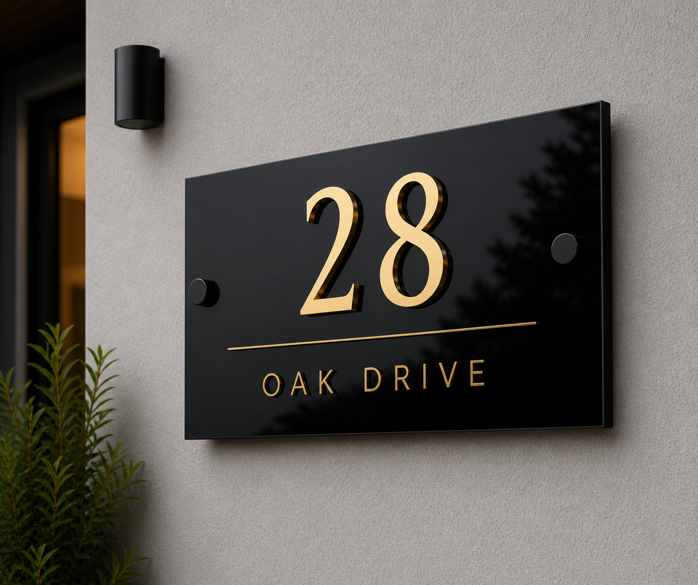 Modern Acrylic House Sign | LED Backlit |