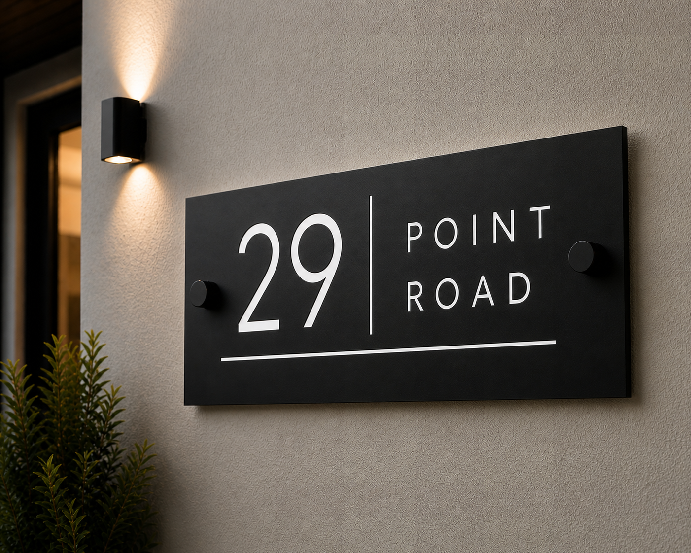 Custom Laser Cut House Sign | Modern Acrylic Address Sign | Cut Through Design