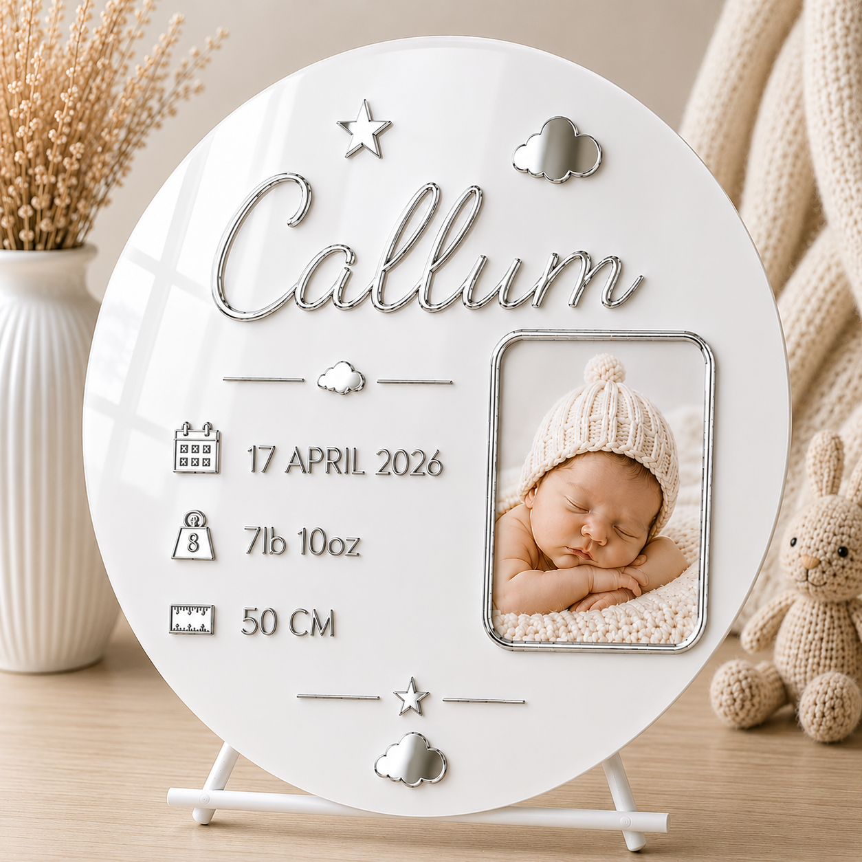 Minimal Baby Keepsake Plaque