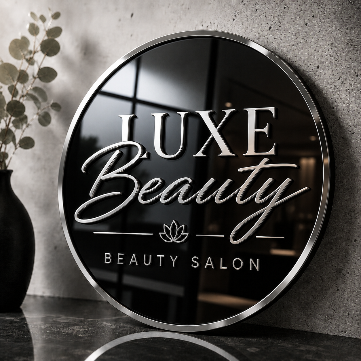 Luxury Personalised Acrylic Business Sign | 3D Raised Lettering | Salon, Barber & Studio