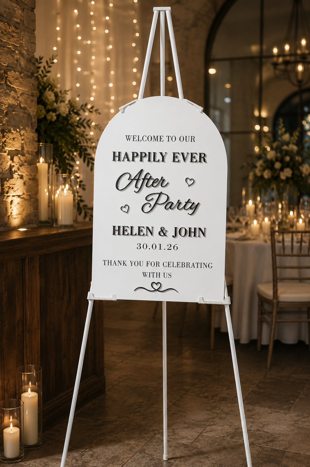 Personalised Happily Ever After Party Sign | Wedding After Party Sign