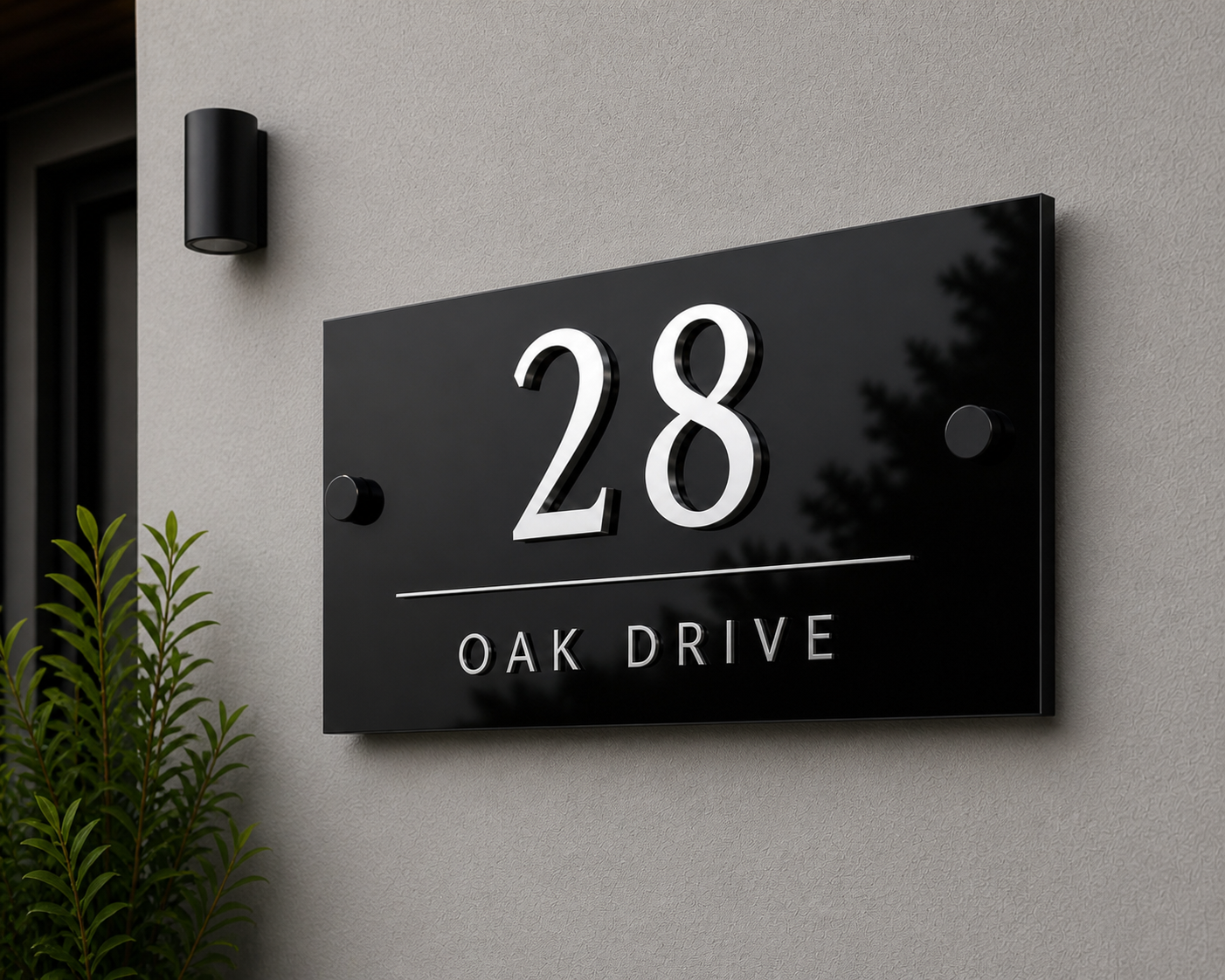 Modern Acrylic House Sign | LED Backlit |