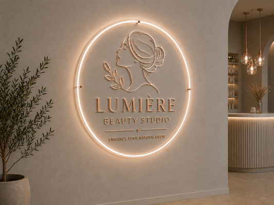 Custom Clear Acrylic LED Business Sign
