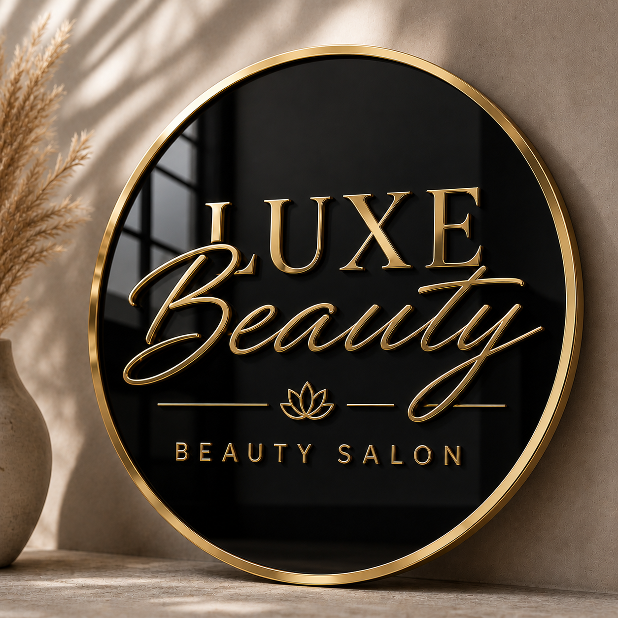 Luxury Personalised Acrylic Business Sign | 3D Raised Lettering | Salon, Barber & Studio